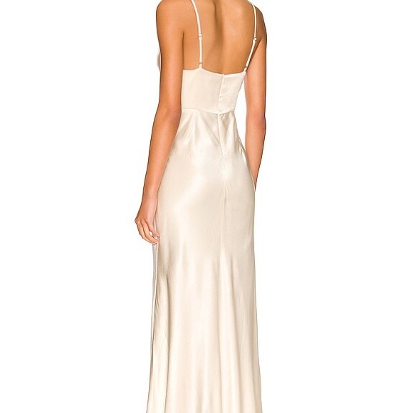 Shona Joy La Lune Cross Draped Maxi Dress - Cream US 6 - Picture 2 of 4